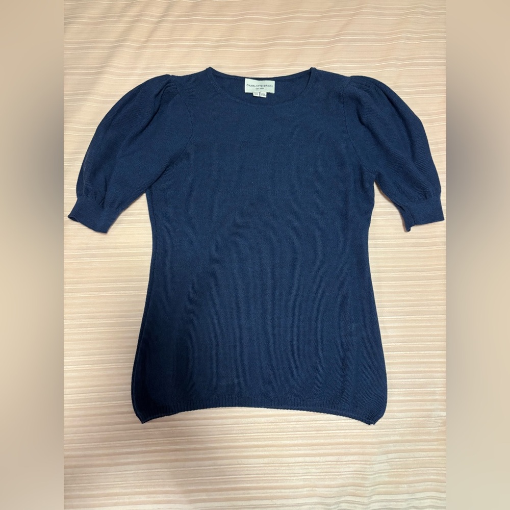 Charlotte Brody Navy Sweater Shirt, XS